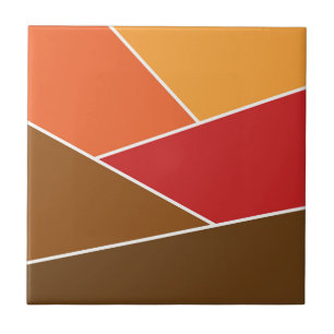 Geometrisches Design im Retrostil Fliese