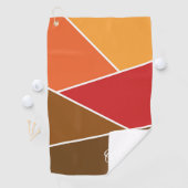 Geometrisches Design im Retrostil Golfhandtuch (Insitu)