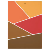 Geometrisches Design im Retrostil Klemmbrett (Rückseite)