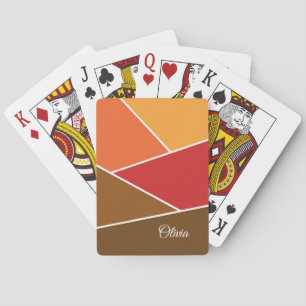 Geometrisches Design im Retrostil Spielkarten