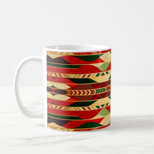 Geometrisches Design in Wüstenfarben Kaffeetasse (Links)