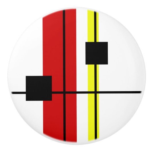 Geometrisches Design Keramikknauf (Vorderseite)