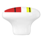 Geometrisches Design Keramikknauf (Seitenansicht)
