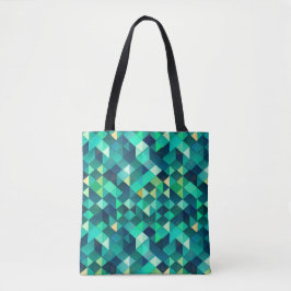 Geometrisches Design mit grünen Farbtönen Tasche