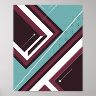 Geometrisches Design mit Winkeln und geschichteten Poster