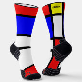 Geometrisches Design Mondrian Inspiriert Moderne K Socken (Gewinkelt)