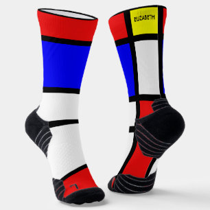 Geometrisches Design Mondrian Inspiriert Moderne K Socken