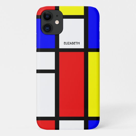 Geometrisches Design Mondrian  Moderne Kunst Case-Mate iPhone Hülle (Rückseite)