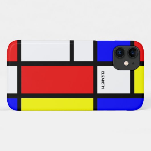 Geometrisches Design Mondrian Moderne Kunst Case-Mate iPhone Hülle (Rückseite (Horizontal))
