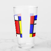 Geometrisches Design Mondrian  Moderne Kunst Glas (Rechts)