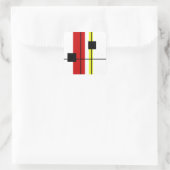 Geometrisches Design Quadratischer Aufkleber (Tasche)