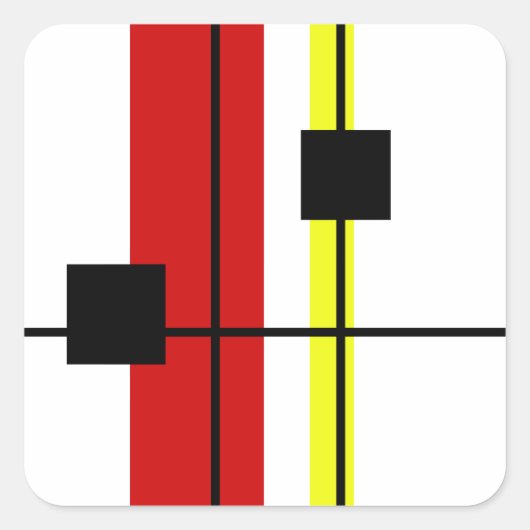 Geometrisches Design Quadratischer Aufkleber (Vorderseite)