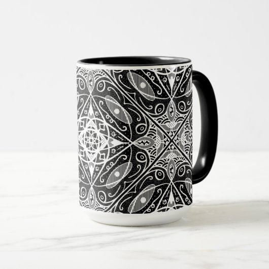 Geometrisches Design Tasse (VorderseiteRechts)