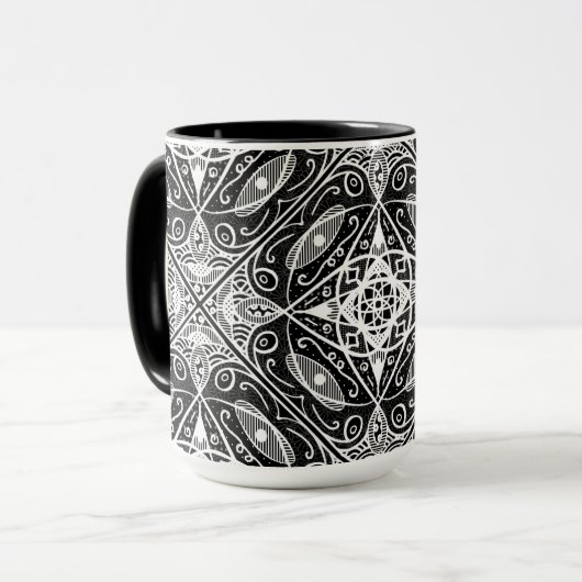 Geometrisches Design Tasse (Vorderseite Links)