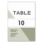 Geometrisches Design Tischnummer (Rückseite)