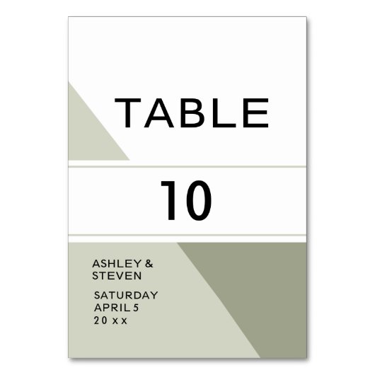 Geometrisches Design Tischnummer (Rückseite)