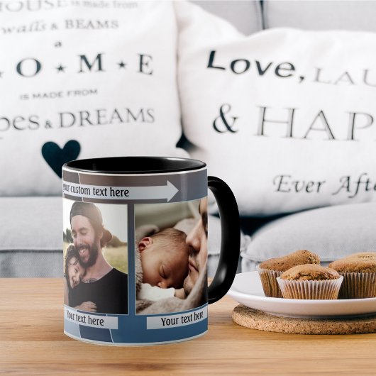 Geometrisches Design Vatertag Foto Tasse