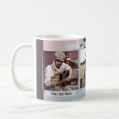 Geometrisches Design Vatertag Foto Tasse (Links)