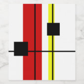 Geometrisches Design Weinetikett (Einzelnes Label)