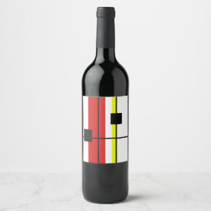 Geometrisches Design Weinetikett