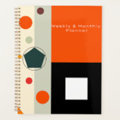 Geometrisches Design Wochen- und Monatsplaner Planer (Vorderseite)