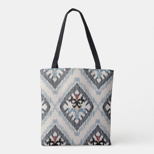 Geometrisches Diamant Muster Tote Bag - Multicolor Tasche (Rückseite)