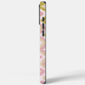 Geometrisches Diamantmuster in Rosa und Olivgrün Case-Mate iPhone Hülle (Rückseite / Links)