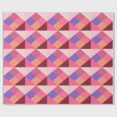 Geometrisches Diamantmuster - rosa und lila Geschenkpapier (Flach)