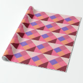 Geometrisches Diamantmuster - rosa und lila Geschenkpapier (Ungerollt)