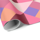 Geometrisches Diamantmuster - rosa und lila Geschenkpapier (Rolleneckpunkt)