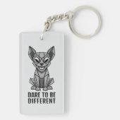 Geometrisches Dog Schlüsselanhänger (Rückseite)