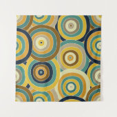 Geometrisches Doodle: Lebhafter nahtloser Hintergr Wandteppich (Vorderseite (Horizontal))