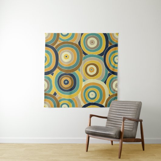 Geometrisches Doodle: Lebhafter nahtloser Hintergr Wandteppich (Beispiel (Horizontal))