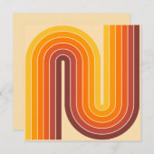 Geometrisches Doppelbogen-Design Einladung (Vorne/Hinten)