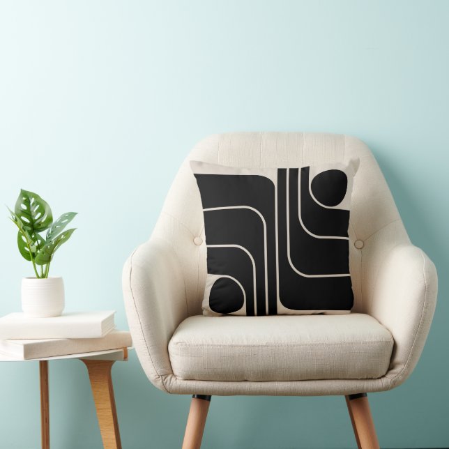 Geometrisches Doppelbogen-Design Kissen (Stuhl )
