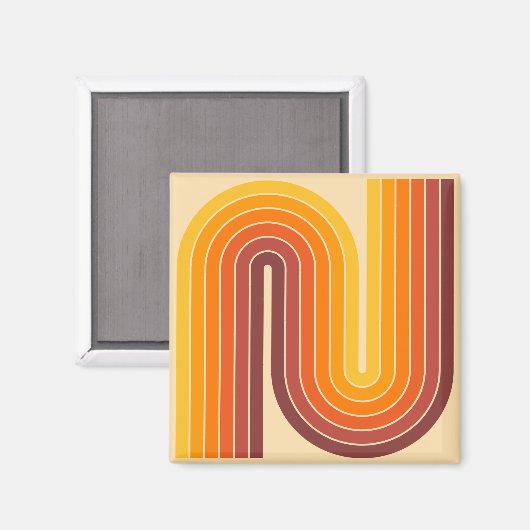 Geometrisches Doppelbogen-Design Magnet (Vorderseite/Rückseite)