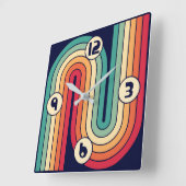 Geometrisches Doppelbogen-Design Quadratische Wanduhr (Winkel)