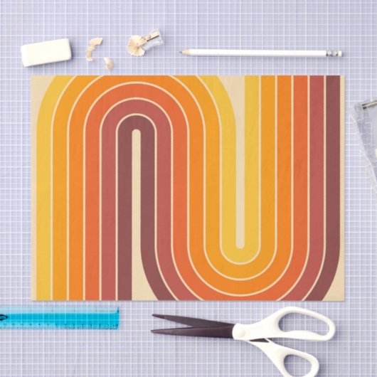 Geometrisches Doppelbogen-Design Seidenpapier (Handwerk)