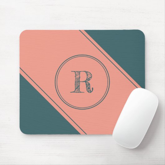 Geometrisches Doppelkreislauf Benutzerdefiniertes Mousepad (Mit Mouse)