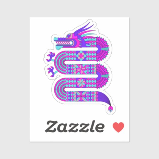 Geometrisches Dragon Aufkleber (Blatt)