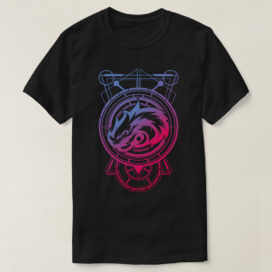 Geometrisches Dragon T-Shirt