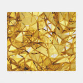 Geometrisches dreidimensionales Gold Fleecedecke (Vorderseite (Horizontal))