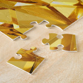 Geometrisches dreidimensionales Gold Puzzle (Seite)