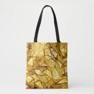 Geometrisches dreidimensionales Gold Tasche