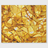 Geometrisches, dreidimensionales goldenes Metall Geschenkpapier (Flach)