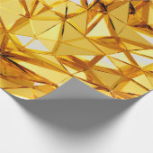 Geometrisches, dreidimensionales goldenes Metall Geschenkpapier (Ecke)