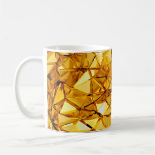 Geometrisches, dreidimensionales goldenes Metall Kaffeetasse