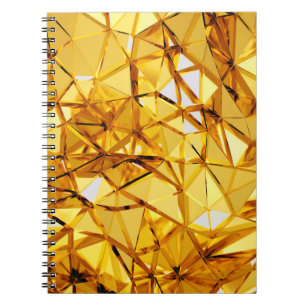 Geometrisches, dreidimensionales goldenes Metall Notizblock