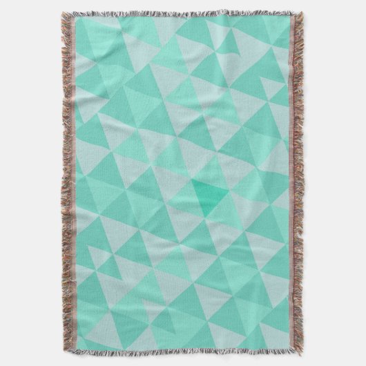 Geometrisches Dreieck Minze Moderne Abstrakt Decke (Vorderseite Vertikal)