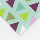 Geometrisches Dreieck-Minzen-Grün-lila Muster Fleecedecke (Ecke)